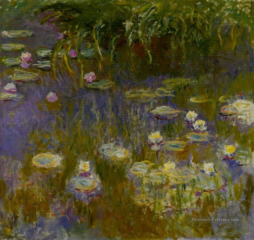Nénuphars jaunes et lilas Claude Monet Fleurs impressionnistes Peintures à l'huile